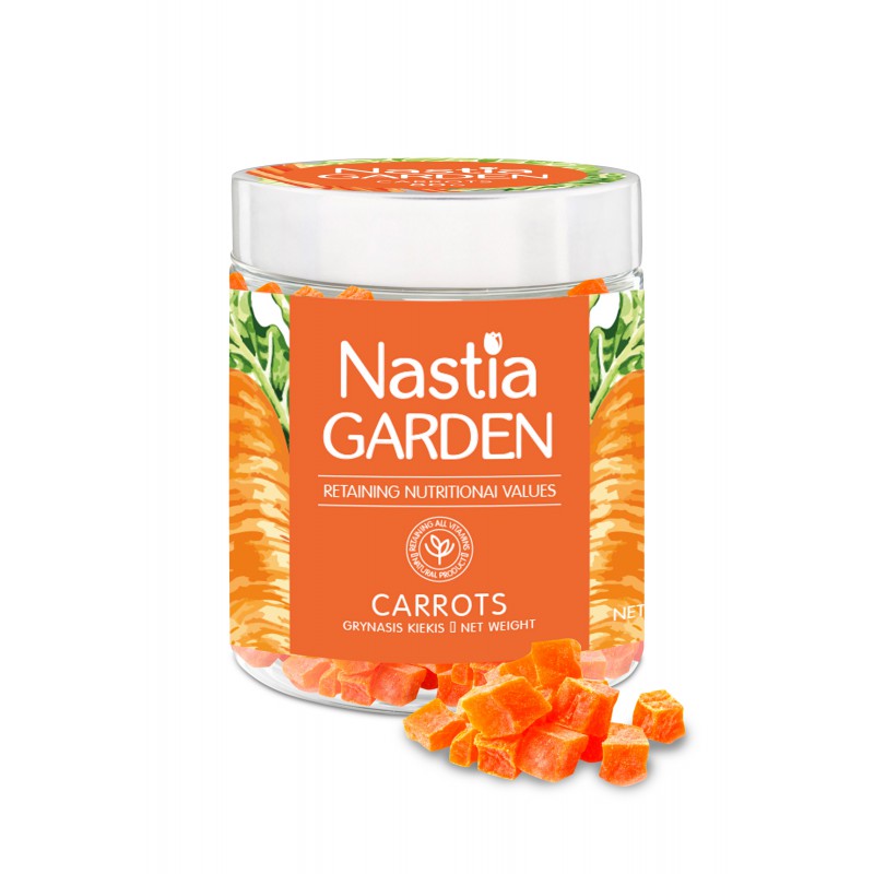 Nastiagarden liofilizuotos morkos